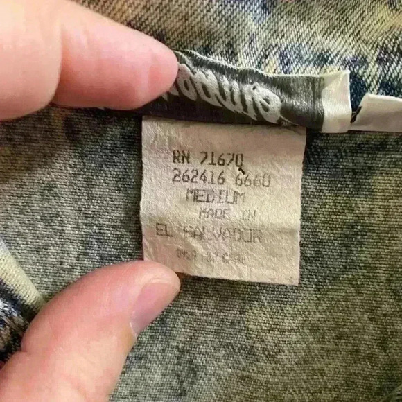 Vintage Dreams Acid Wash Long Denim Maxi Dress With Elastic Waist & Buttons Sz M - Picture 5 of 12